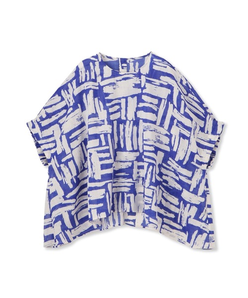 LAUTREAMONT（ロートレアモン）の「麻調ボイルプリントブラウス≪洗濯機で洗える≫（シャツ/ブラウス・レディース・ブルー系その他/ブラック系その他・9号）」の12枚目の写真
