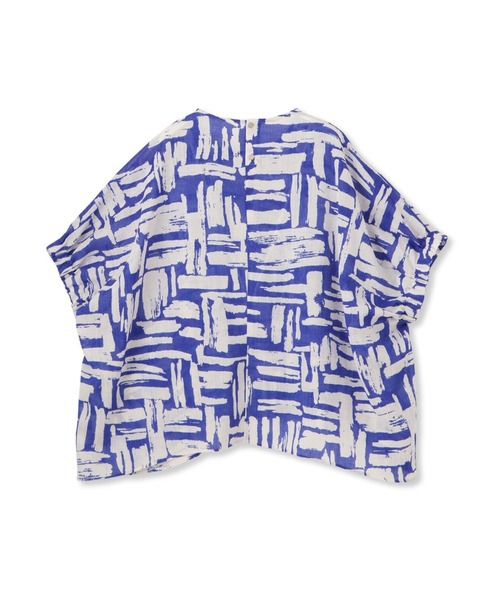 LAUTREAMONT（ロートレアモン）の「麻調ボイルプリントブラウス≪洗濯機で洗える≫（シャツ/ブラウス・レディース・ブルー系その他/ブラック系その他・9号）」の13枚目の写真