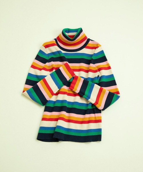 もちもちマルチボーダー リブタートル（ニット/セーター）｜CHILD