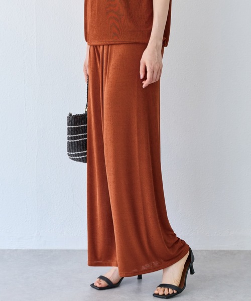 INCEDE（インシード）の「接触冷感 タックイージーパンツ（その他パンツ・レディース・シルバー/ブラック/ブラウン・M/L）」の8枚目の写真