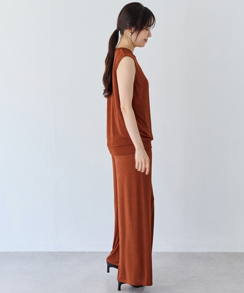 INCEDE（インシード）の「接触冷感 タックイージーパンツ（その他パンツ・レディース・シルバー/ブラック/ブラウン・M/L）」の13枚目の写真