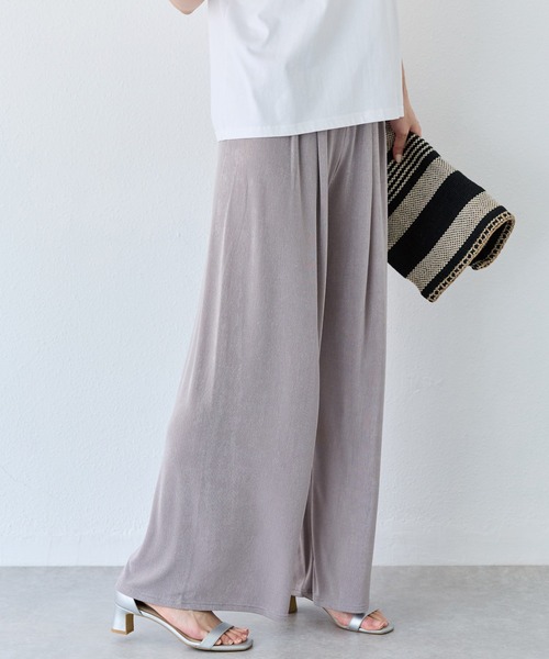 INCEDE（インシード）の「接触冷感 タックイージーパンツ（その他パンツ・レディース・シルバー/ブラック/ブラウン・M/L）」の16枚目の写真