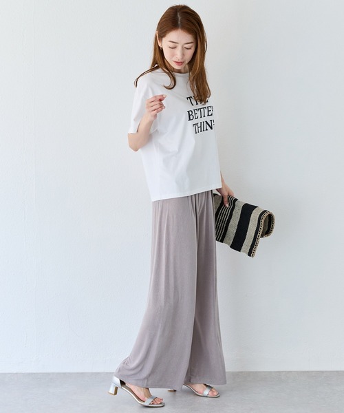 INCEDE（インシード）の「接触冷感 タックイージーパンツ（その他パンツ・レディース・シルバー/ブラック/ブラウン・M/L）」の22枚目の写真