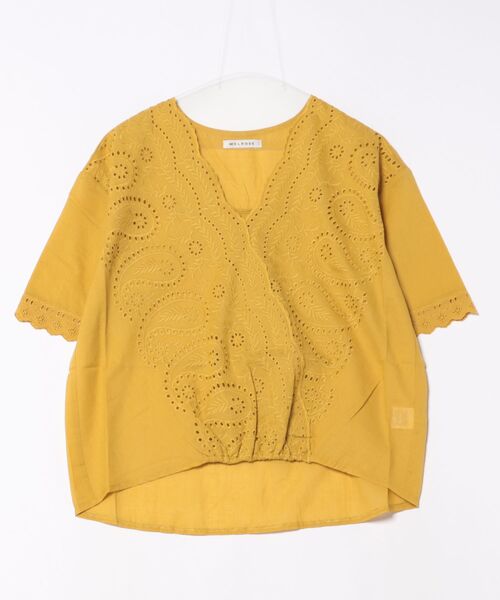 SOFFITTO（ソフィット）の「刺繍綿レースカシュクールブラウス(取り扱い店舗限定)（シャツ/ブラウス・レディース・ブラック/オフホワイト/マスタード・FREE）」の3枚目の写真