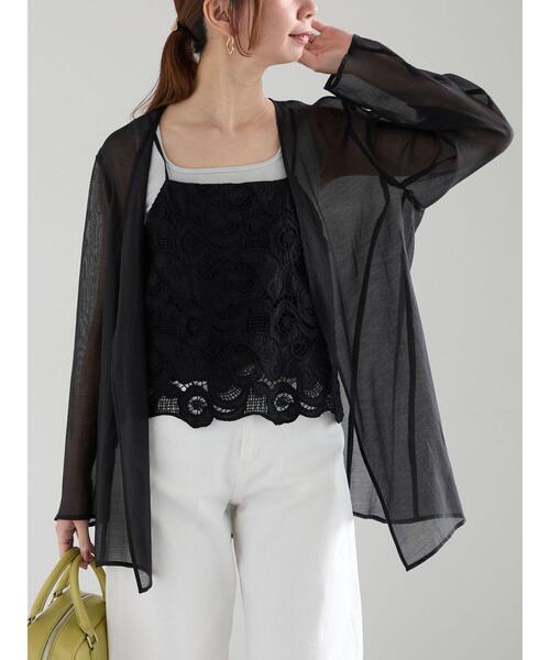 Te chichi（テチチ）の「【松井愛莉着用】シアーノーカラーシャツ（シャツ/ブラウス・レディース・オフホワイト/ブラック/ブラウン・F）」の14枚目の写真