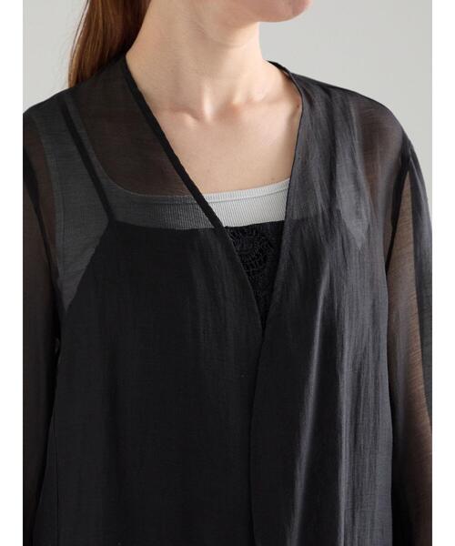 Te chichi（テチチ）の「【松井愛莉着用】シアーノーカラーシャツ（シャツ/ブラウス・レディース・オフホワイト/ブラック/ブラウン・F）」の17枚目の写真