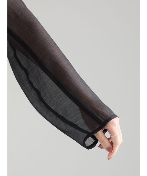 Te chichi（テチチ）の「【松井愛莉着用】シアーノーカラーシャツ（シャツ/ブラウス・レディース・オフホワイト/ブラック/ブラウン・F）」の18枚目の写真