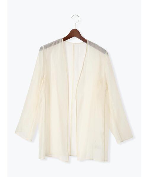 Te chichi（テチチ）の「【松井愛莉着用】シアーノーカラーシャツ（シャツ/ブラウス・レディース・オフホワイト/ブラック/ブラウン・F）」の19枚目の写真