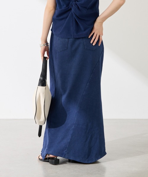 COLLAGE GALLARDAGALANTE（コラージュガリャルダガランテ）の「Q.anos/パッチマーメイドスカート（スカート・レディース・ブルー/グレー・FREE）」の14枚目の写真