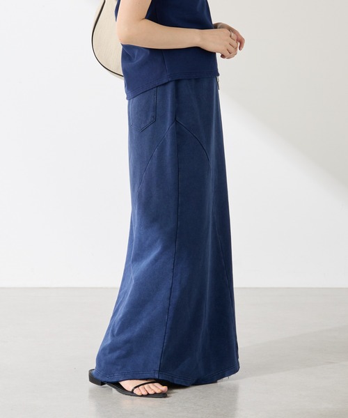 COLLAGE GALLARDAGALANTE（コラージュガリャルダガランテ）の「Q.anos/パッチマーメイドスカート（スカート・レディース・ブルー/グレー・FREE）」の15枚目の写真