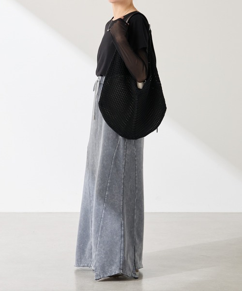 COLLAGE GALLARDAGALANTE（コラージュガリャルダガランテ）の「Q.anos/パッチマーメイドスカート（スカート・レディース・ブルー/グレー・FREE）」の8枚目の写真