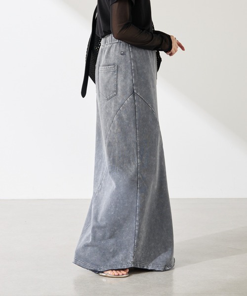 COLLAGE GALLARDAGALANTE（コラージュガリャルダガランテ）の「Q.anos/パッチマーメイドスカート（スカート・レディース・ブルー/グレー・FREE）」の7枚目の写真