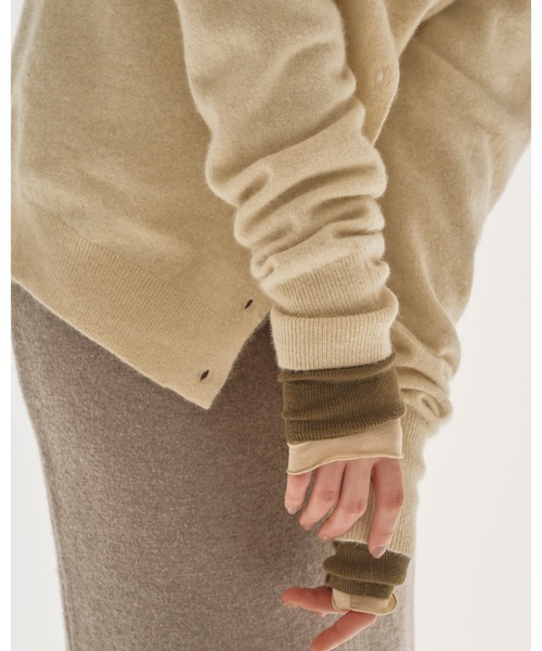 TODAYFUL（トゥデイフル）の「Raccoon Knit Cardigan（カーディガン/ボレロ・レディース・ブラック/ベビーピンク/グレー/クリーム・FREE）」の9枚目の写真