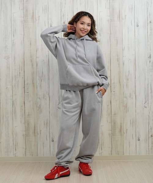 花音♡グレー スウェット スウェット感覚のニット】「やわラク」スウェットライクセーター（洗濯