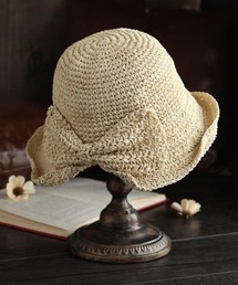 pur chouchou（ピュールシュシュ）の「pur chouchou/バックリボン 麦わら帽子 P4478（ハット・レディース）」