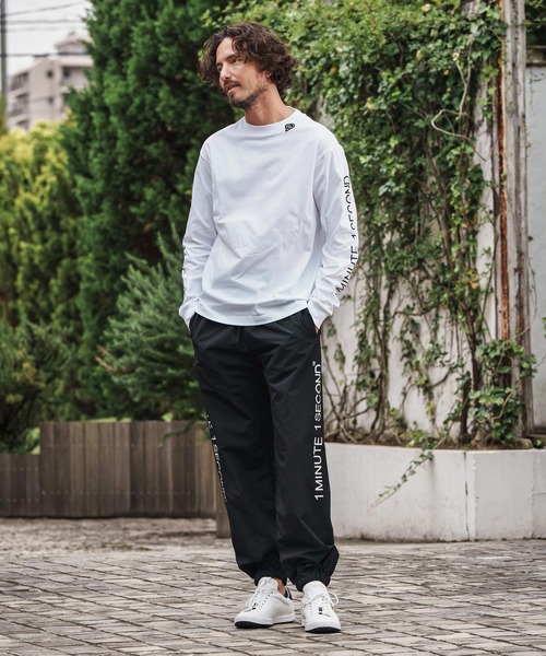 1minute 1second(ワンミニットワンセカンド)の「mlt5292-7oz long sleeve cut&sew with sleeve print ロングスリーブカットソー(Tシャツ/カットソー・メンズ・ネイビー/ブラック/ホワイト・M/L/XL)」の7枚目の写真