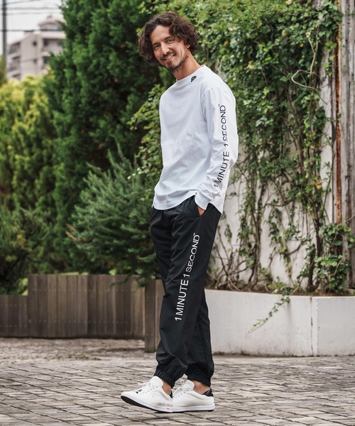 1minute 1second(ワンミニットワンセカンド)の「mlt5292-7oz long sleeve cut&sew with sleeve print ロングスリーブカットソー(Tシャツ/カットソー・メンズ・ネイビー/ブラック/ホワイト・M/L/XL)」の8枚目の写真