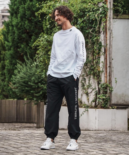 1minute 1second(ワンミニットワンセカンド)の「mlt5292-7oz long sleeve cut&sew with sleeve print ロングスリーブカットソー(Tシャツ/カットソー・メンズ・ネイビー/ブラック/ホワイト・M/L/XL)」の9枚目の写真