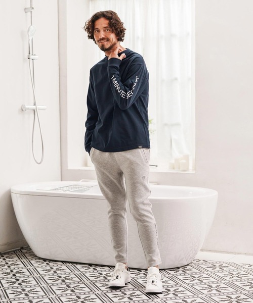 1minute 1second(ワンミニットワンセカンド)の「mlt5292-7oz long sleeve cut&sew with sleeve print ロングスリーブカットソー(Tシャツ/カットソー・メンズ・ネイビー/ブラック/ホワイト・M/L/XL)」の15枚目の写真