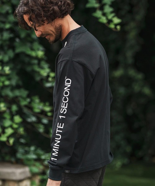 1minute 1second(ワンミニットワンセカンド)の「mlt5292-7oz long sleeve cut&sew with sleeve print ロングスリーブカットソー(Tシャツ/カットソー・メンズ・ネイビー/ブラック/ホワイト・M/L/XL)」の18枚目の写真