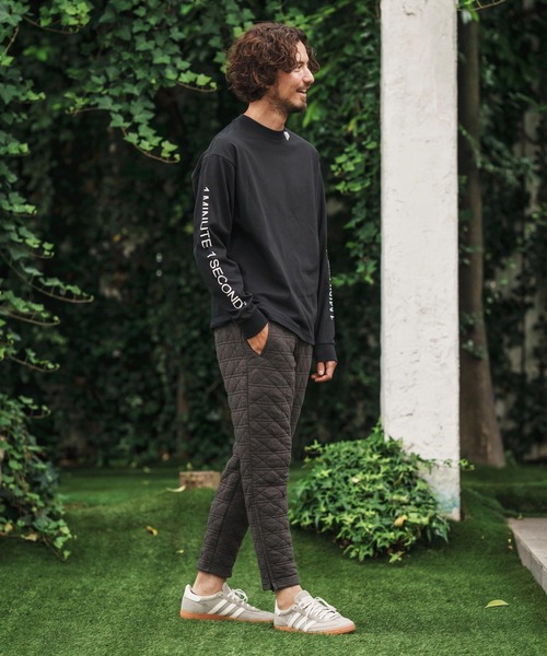 1minute 1second(ワンミニットワンセカンド)の「mlt5292-7oz long sleeve cut&sew with sleeve print ロングスリーブカットソー(Tシャツ/カットソー・メンズ・ネイビー/ブラック/ホワイト・M/L/XL)」の21枚目の写真