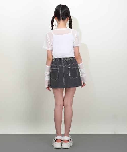 PINKHUNT（ピンクハント）の「PINKHUNT ピンクハント 星チェーンベルト付き デニムスカート 0709K（デニムスカート・キッズ・ブラック/ブルー・150cm/160cm/120cm/130cm/140cm）」の7枚目の写真