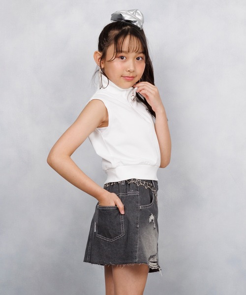 PINKHUNT（ピンクハント）の「PINKHUNT ピンクハント 星チェーンベルト付き デニムスカート 0709K（デニムスカート・キッズ・ブラック/ブルー・150cm/160cm/120cm/130cm/140cm）」の22枚目の写真