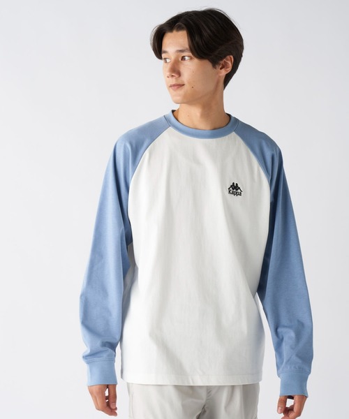 Kappa(カッパ)の「ラグラン長袖Tシャツ(Tシャツ/カットソー・メンズ・ブルー/ホワイト・X-LARGE/LARGE/MEDIUM)」の4枚目の写真