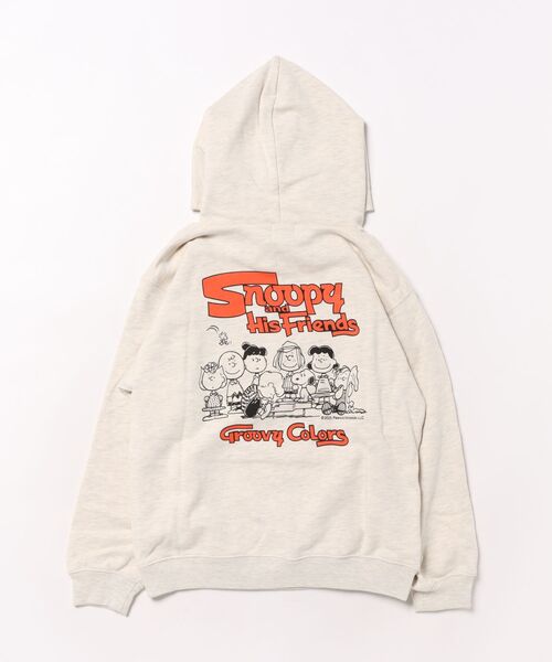 GROOVY COLORS（グルービーカラーズ）の「SNOOPY FRIENDS Sweat Hoodie（パーカー・キッズ・オフホワイト・145/135）」の3枚目の写真