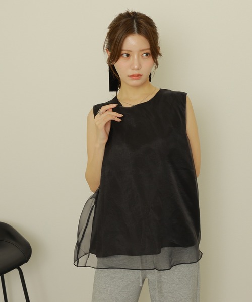 tシャツ SHEER SLEEVELESS TOP(シアーノースリーブトップス) レディース 楽天市場】シアー トップス レディース タンクトップ