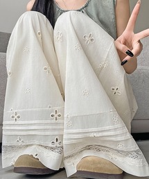 meJane | フラワーカットワーク ワイドパンツ(その他パンツ)