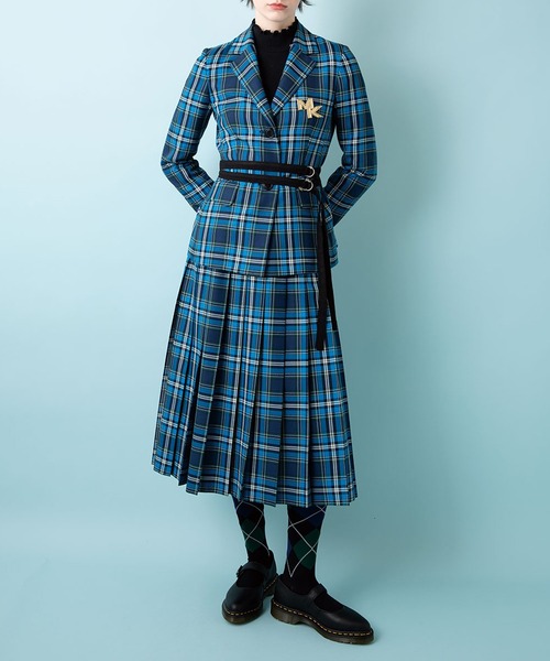 MILK TEAM CHECK ジャンパースカート TEAM CHECK ロングスカート