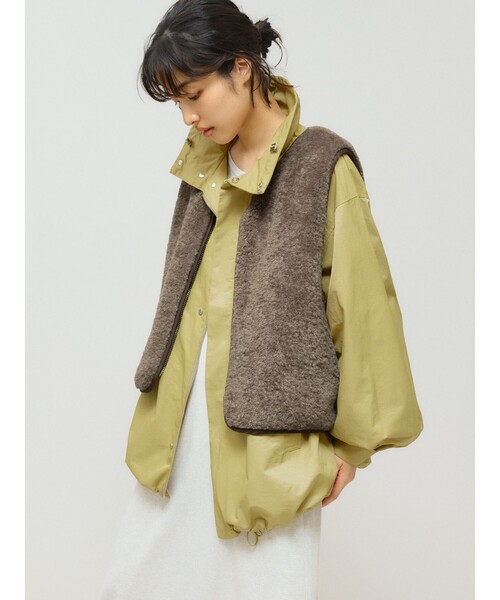 MIDIUMISOLID（ミディウミソリッド）の「MIDIUMISOLID for Ladies ライナー付きコート（その他アウター・レディース・ブラック/ベージュ・FREE）」の6枚目の写真