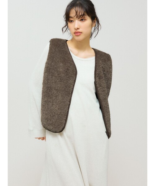 MIDIUMISOLID（ミディウミソリッド）の「MIDIUMISOLID for Ladies ライナー付きコート（その他アウター・レディース・ブラック/ベージュ・FREE）」の11枚目の写真