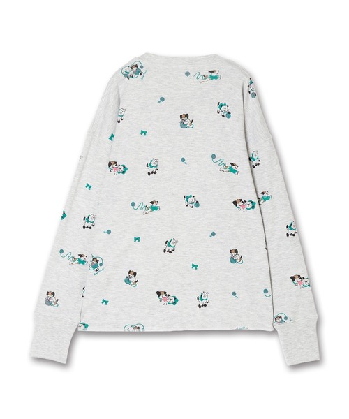 Common Noun(コモン ナウン)の「“CAT”&“DOG” Midori Nakajima サーマルトップス(Tシャツ/カットソー・レディース・オフホワイト/グレー・L/M)」の3枚目の写真