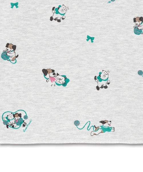 Common Noun(コモン ナウン)の「“CAT”&“DOG” Midori Nakajima サーマルトップス(Tシャツ/カットソー・レディース・オフホワイト/グレー・L/M)」の5枚目の写真