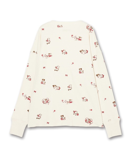 Common Noun(コモン ナウン)の「“CAT”&“DOG” Midori Nakajima サーマルトップス(Tシャツ/カットソー・レディース・オフホワイト/グレー・L/M)」の7枚目の写真