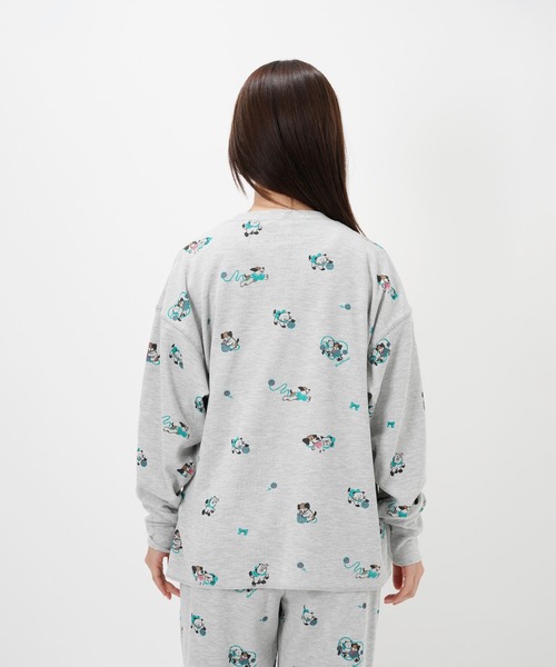 Common Noun(コモン ナウン)の「“CAT”&“DOG” Midori Nakajima サーマルトップス(Tシャツ/カットソー・レディース・オフホワイト/グレー・L/M)」の16枚目の写真