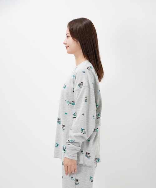 Common Noun(コモン ナウン)の「“CAT”&“DOG” Midori Nakajima サーマルトップス(Tシャツ/カットソー・レディース・オフホワイト/グレー・L/M)」の15枚目の写真