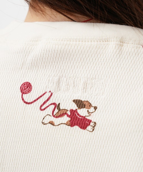 Common Noun(コモン ナウン)の「“CAT”&“DOG” Midori Nakajima サーマルトップス(Tシャツ/カットソー・レディース・オフホワイト/グレー・L/M)」の20枚目の写真
