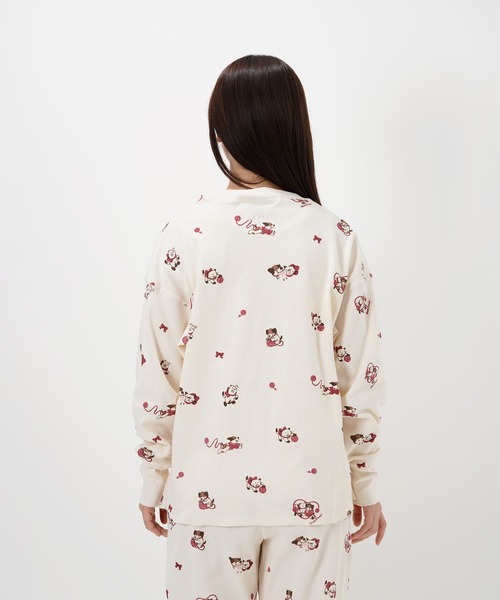 Common Noun(コモン ナウン)の「“CAT”&“DOG” Midori Nakajima サーマルトップス(Tシャツ/カットソー・レディース・オフホワイト/グレー・L/M)」の10枚目の写真