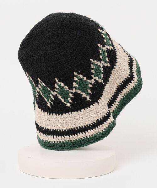 チャイハネ(チャイハネ)の「【チャイハネ】タルカ手編みコットンニットハット(ハット・レディース・グリーン・FREE)」の1枚目の写真