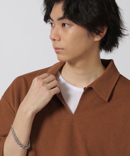 LAKOLE(ラコレ)の「【吸水速乾】カットジャージースキッパー / 573111(シャツ/ブラウス・メンズ・ブルー/オレンジ/ブラック・LARGE/MEDIUM)」の14枚目の写真