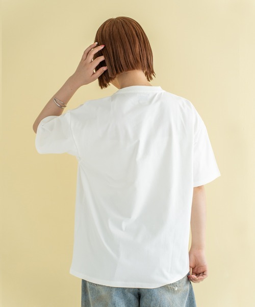 Quash(クアッシュ)の「アニマルロゴ刺繍Tシャツ(Tシャツ/カットソー・メンズ・ネイビー/ホワイト/ホワイト系その他/ブラック・LARGE/MEDIUM)」の6枚目の写真
