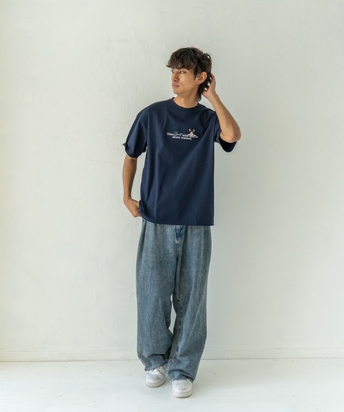 Quash(クアッシュ)の「アニマルロゴ刺繍Tシャツ(Tシャツ/カットソー・メンズ・ネイビー/ホワイト/ホワイト系その他/ブラック・LARGE/MEDIUM)」の7枚目の写真