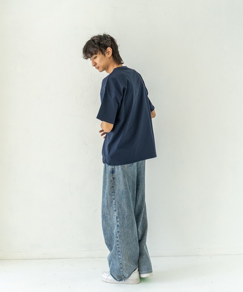 Quash(クアッシュ)の「アニマルロゴ刺繍Tシャツ(Tシャツ/カットソー・メンズ・ネイビー/ホワイト/ホワイト系その他/ブラック・LARGE/MEDIUM)」の8枚目の写真