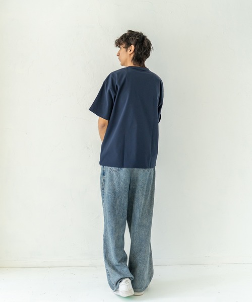 Quash(クアッシュ)の「アニマルロゴ刺繍Tシャツ(Tシャツ/カットソー・メンズ・ネイビー/ホワイト/ホワイト系その他/ブラック・LARGE/MEDIUM)」の9枚目の写真