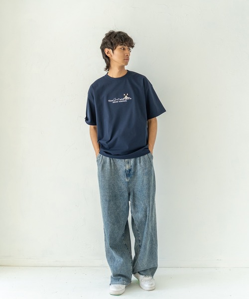 Quash(クアッシュ)の「アニマルロゴ刺繍Tシャツ(Tシャツ/カットソー・メンズ・ネイビー/ホワイト/ホワイト系その他/ブラック・LARGE/MEDIUM)」の10枚目の写真