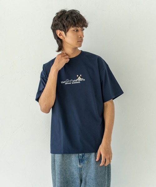 Quash(クアッシュ)の「アニマルロゴ刺繍Tシャツ(Tシャツ/カットソー・メンズ・ネイビー/ホワイト/ホワイト系その他/ブラック・LARGE/MEDIUM)」の12枚目の写真