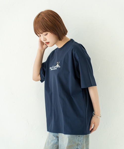 Quash(クアッシュ)の「アニマルロゴ刺繍Tシャツ(Tシャツ/カットソー・メンズ・ネイビー/ホワイト/ホワイト系その他/ブラック・LARGE/MEDIUM)」の13枚目の写真